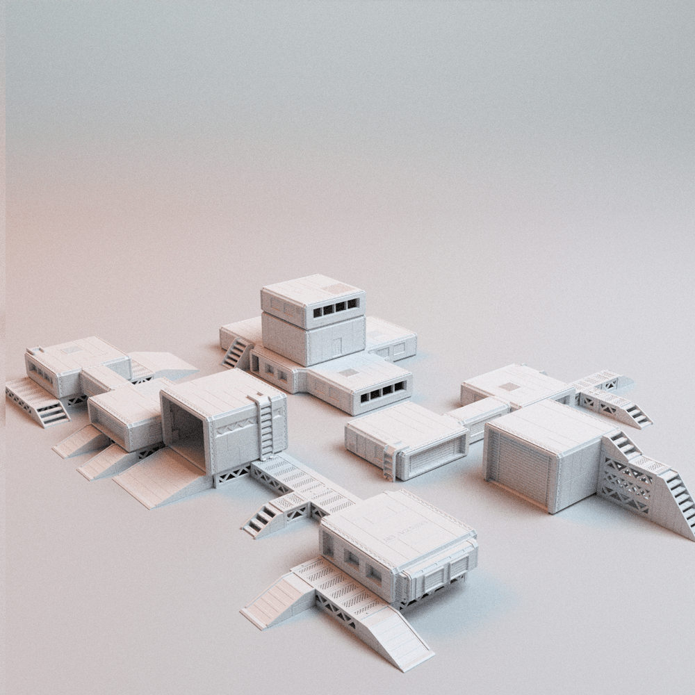 Scifi Hope's Reach Core Set – Modular OpenLOCK Sci-Fi Buildings (28mm/32mm/40mm) - Northern Foundry
