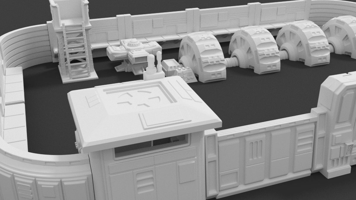 Spaceport Landing Zone — Sci-Fi Command &amp; Logistics Bundle - Northern Foundry