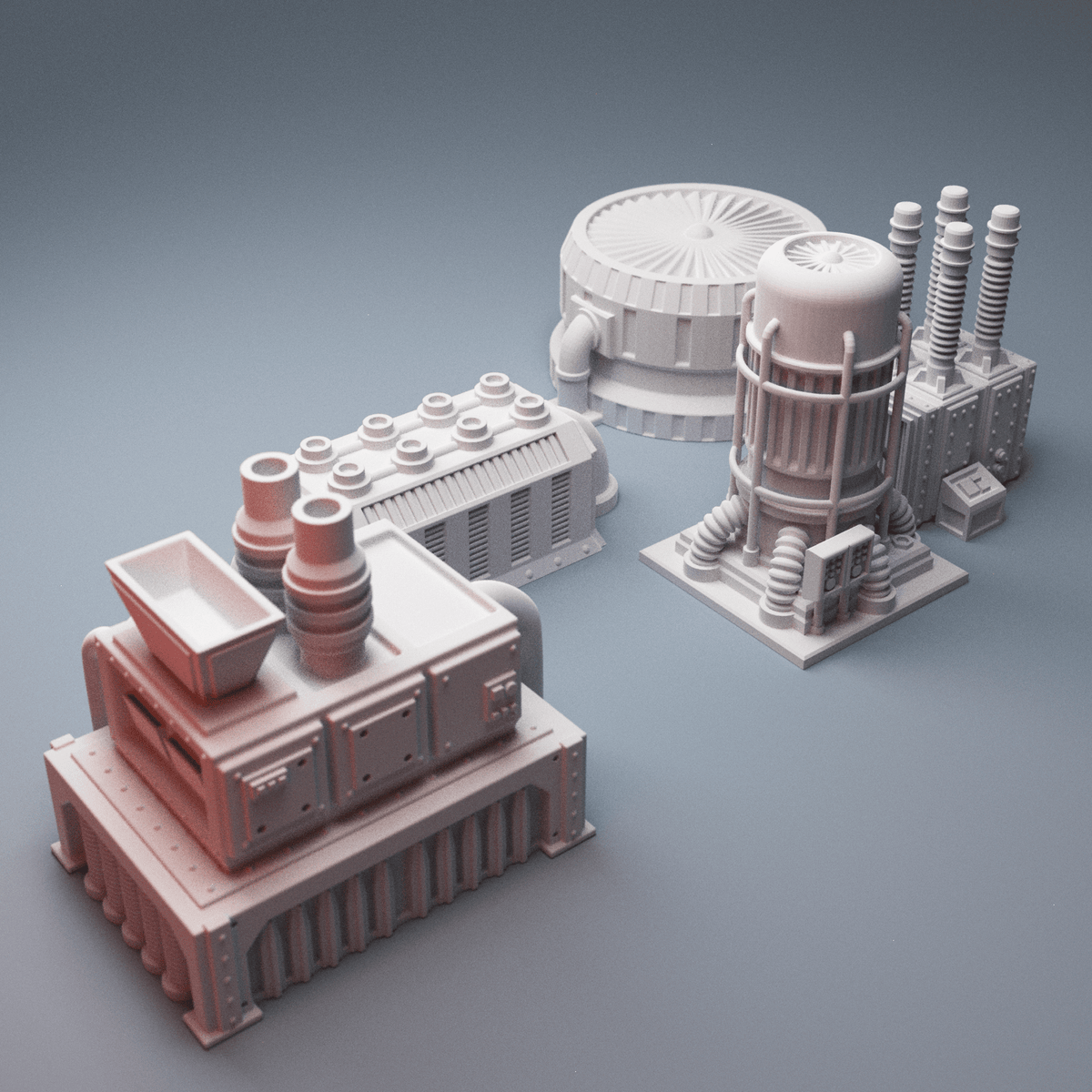 Starbase Epsilon Space Station Set – Modular Station, Machinery & Transmat Array (28mm/32mm/40mm) - Northern Foundry