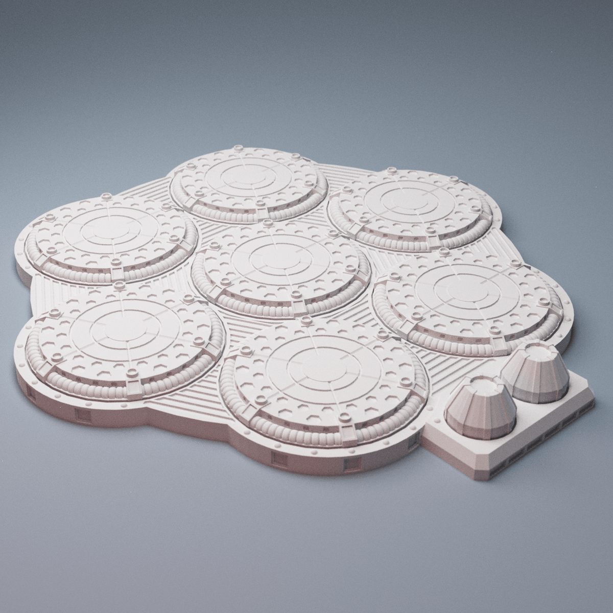 Starbase Epsilon Space Station Set – Modular Station, Machinery & Transmat Array (28mm/32mm/40mm) - Northern Foundry