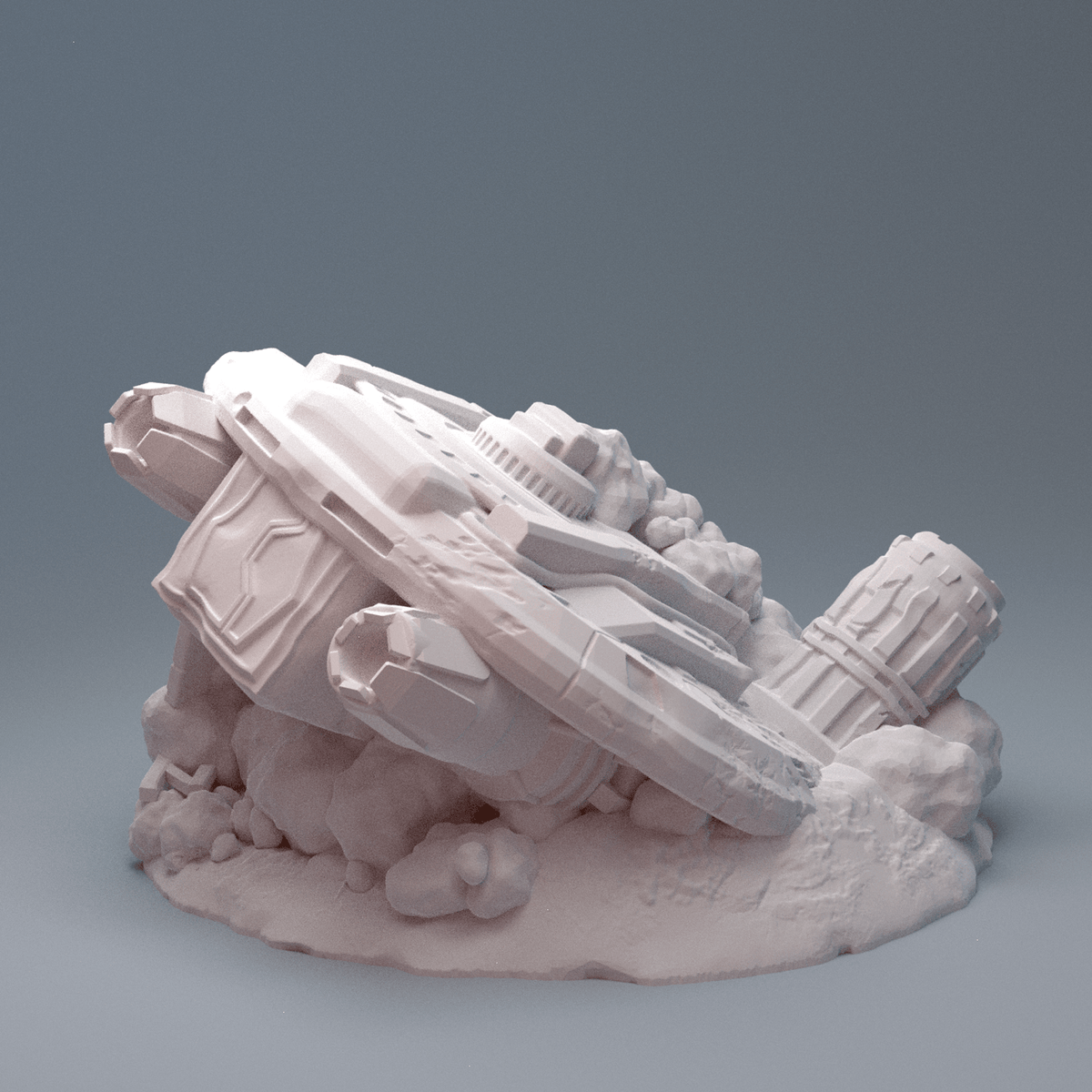 Starship Crash Sites & Landing Craft – DX-220 Freighter, Shuttle & 2 Crashed Ships (28mm/32mm/40mm) - Northern Foundry