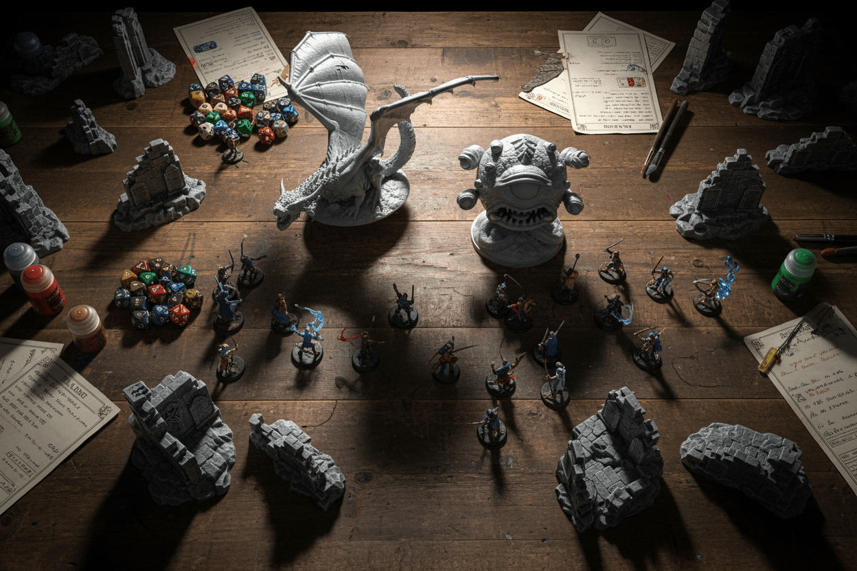 The Campaign Enders — Fat Dragon Games Boss Set — Great Dragon & Eye Tyrant Miniatures