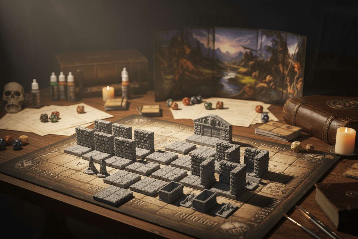The Crypt Entry — Interior Terrain Set — Dragonlock Dungeons — Fat Dragon Games