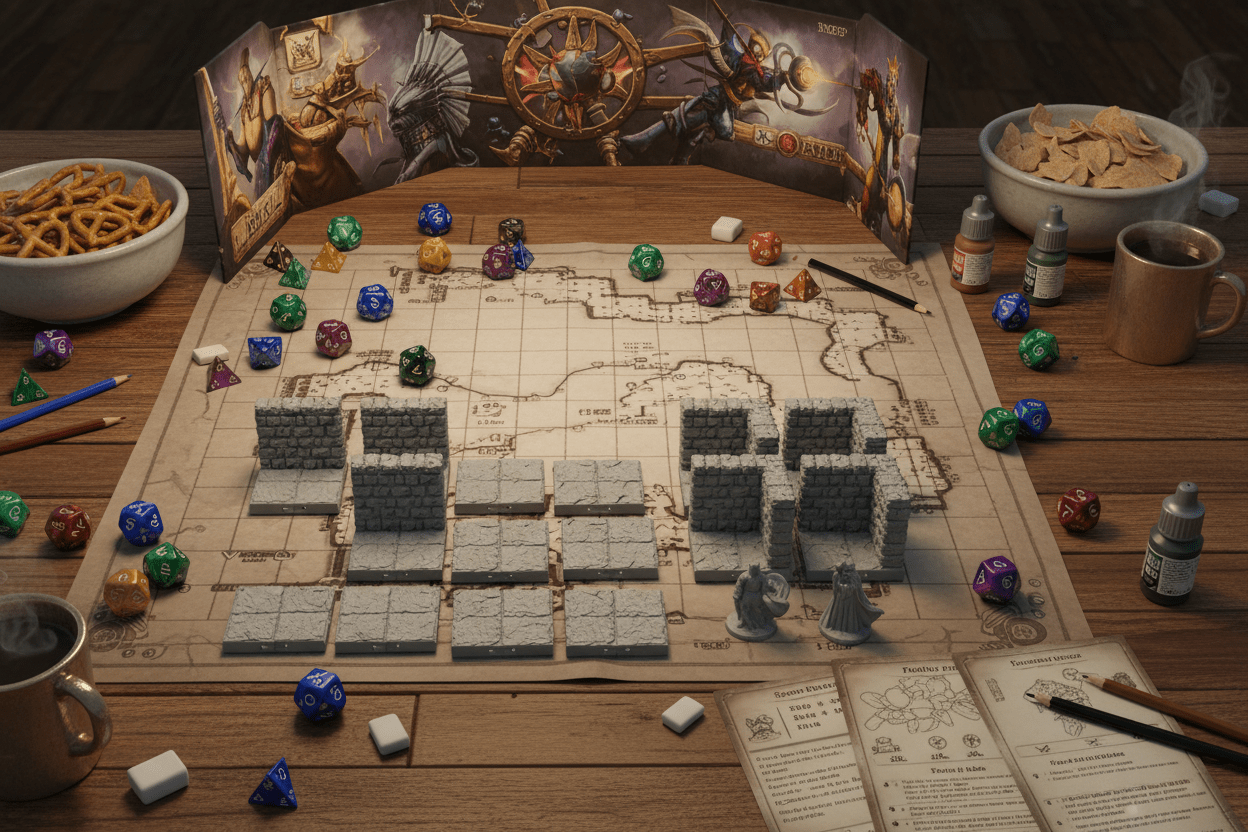 The Elongated Hall — Large Rectangular Room — Dragonlock Dungeons — Fat Dragon Games