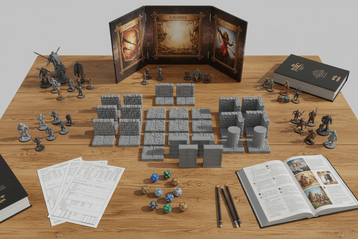 The Library Archive — Interior Terrain Set — Dragonlock Dungeons — Fat Dragon Games