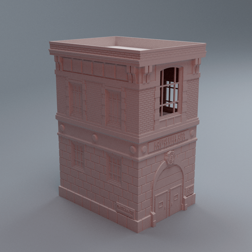Urban Firehouse – Modern City Fire Station Terrain (28mm) - Northern Foundry