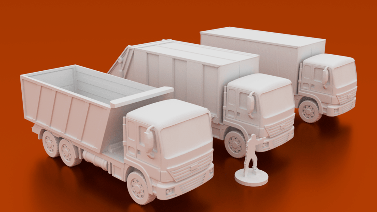 Urban Highway & City Streets Bundle – Elevated Highway, Road Tiles, School Bus & Flatbed Truck (28mm/32mm/40mm) - Northern Foundry