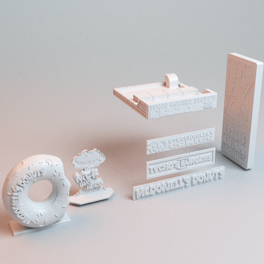 Urban Highway & City Streets Bundle – Elevated Highway, Road Tiles, School Bus & Flatbed Truck (28mm/32mm/40mm) - Northern Foundry
