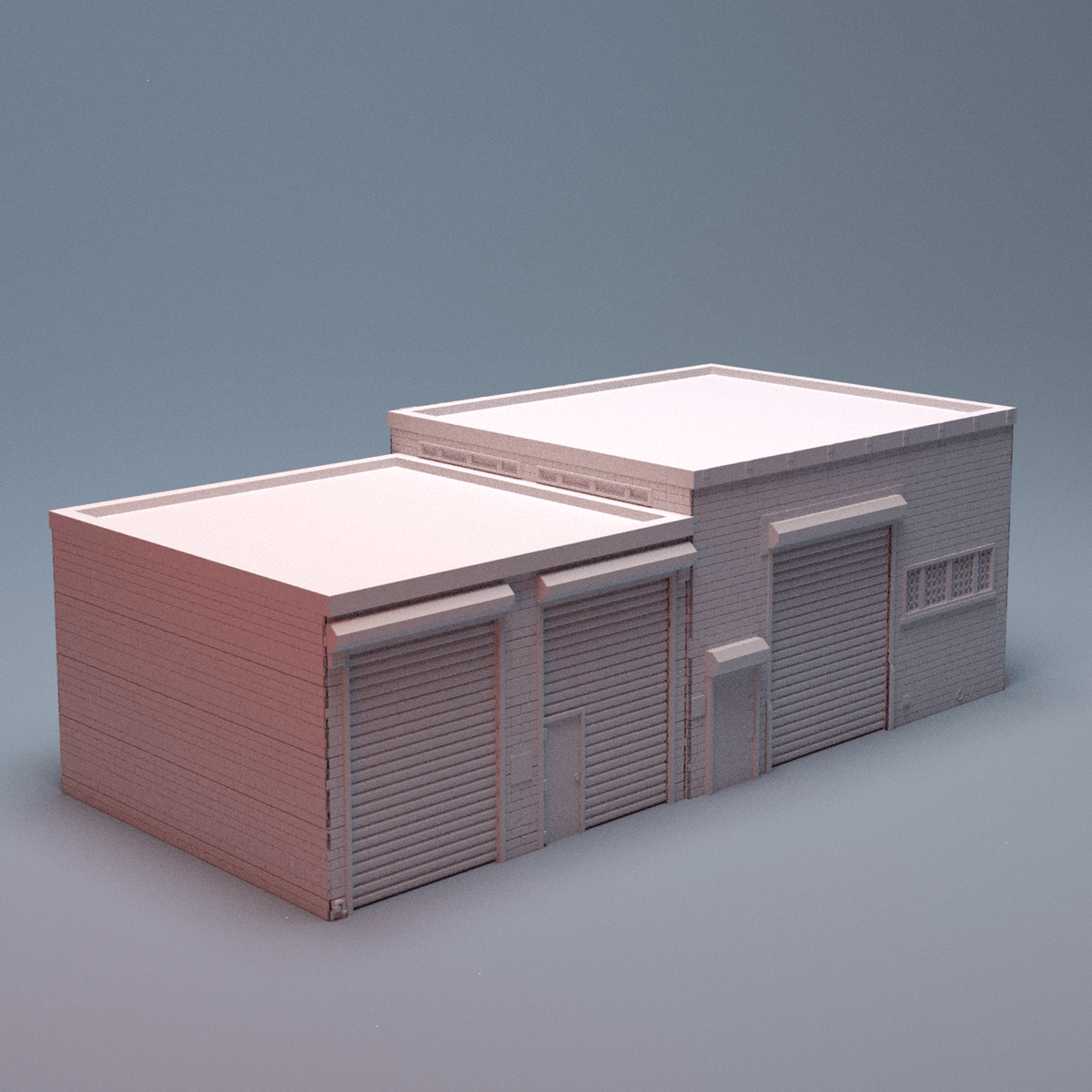Urban Starter Phase 8 Bundle – 4 Warehouses, Garage Lockup, Site Office & Construction Scatter (28mm/32mm/40mm) - Northern Foundry