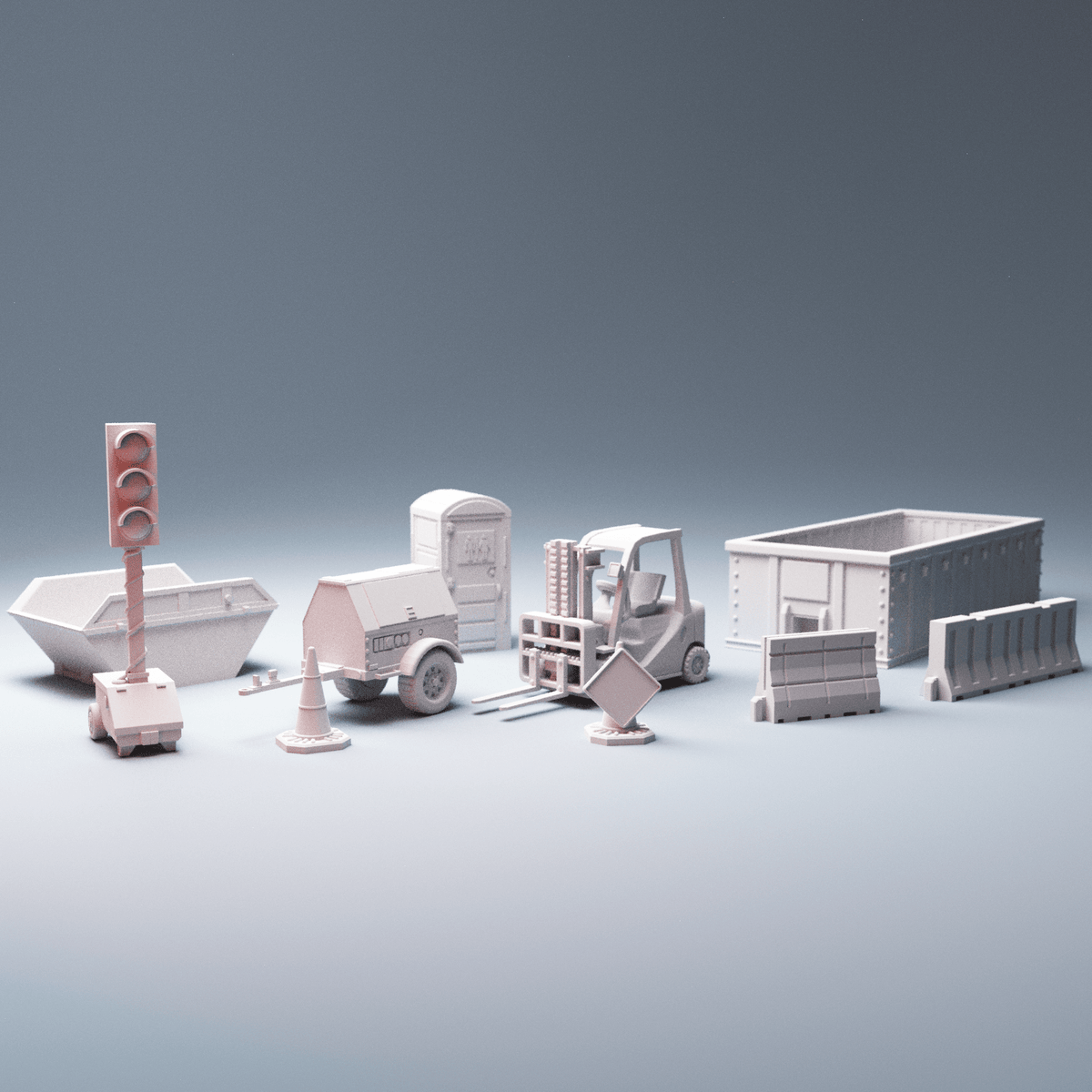 Urban Starter Phase 8 Bundle – 4 Warehouses, Garage Lockup, Site Office & Construction Scatter (28mm/32mm/40mm) - Northern Foundry