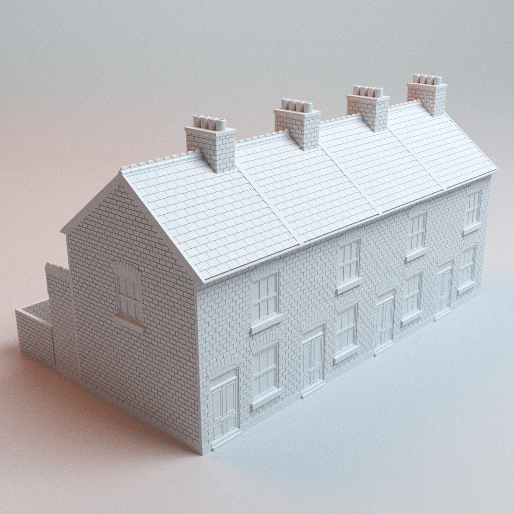 WW2 English Village Terrain Bundle — Pub, Terraced Houses, Shop &amp; Home Guard Van (28mm/32mm/40mm) - Northern Foundry